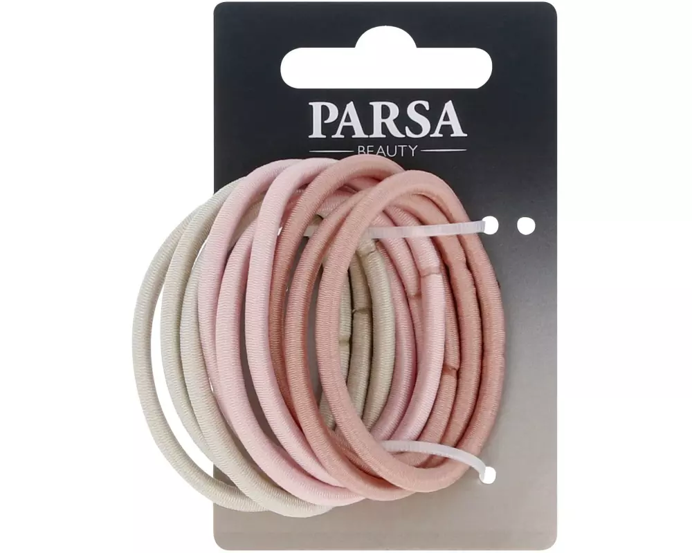 Parsa Beauty Haargummi Haargummi Rosa/Beige 9 Stück