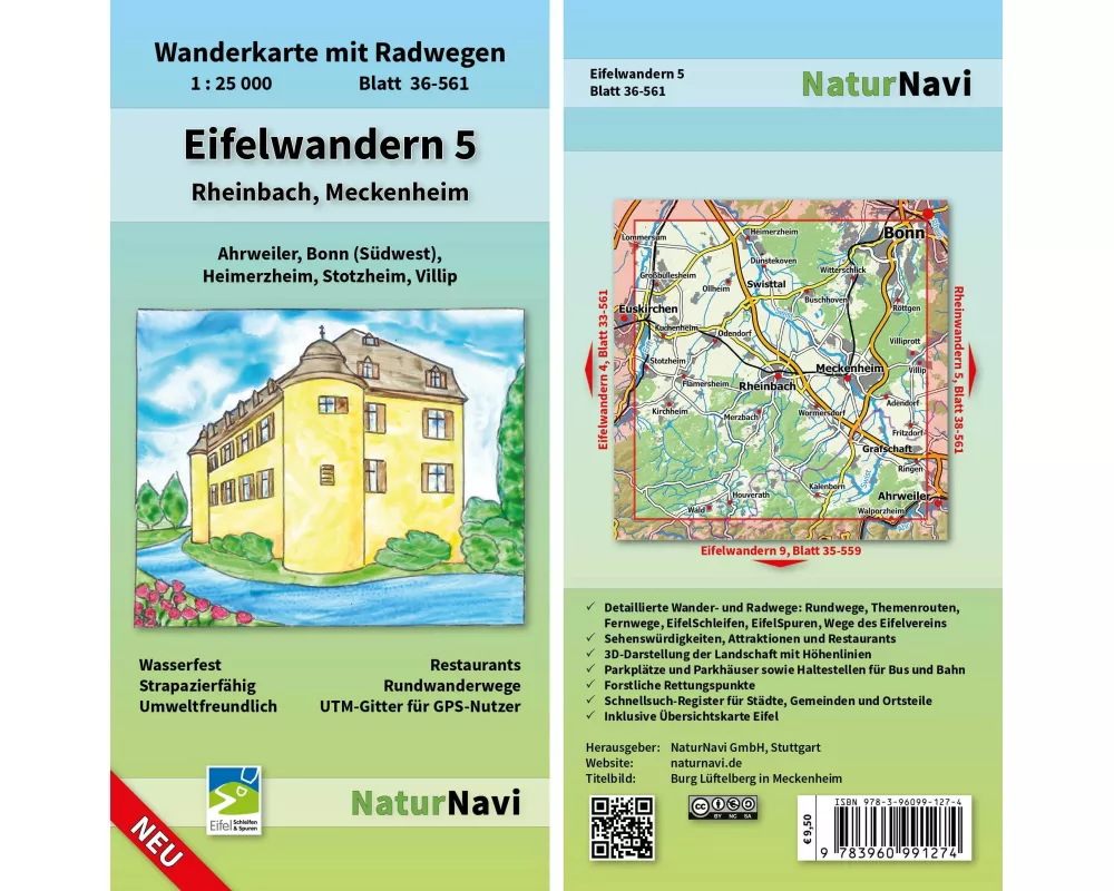 Eifelwandern 5 - Rheinbach, Meckenheim 1 : 25 000