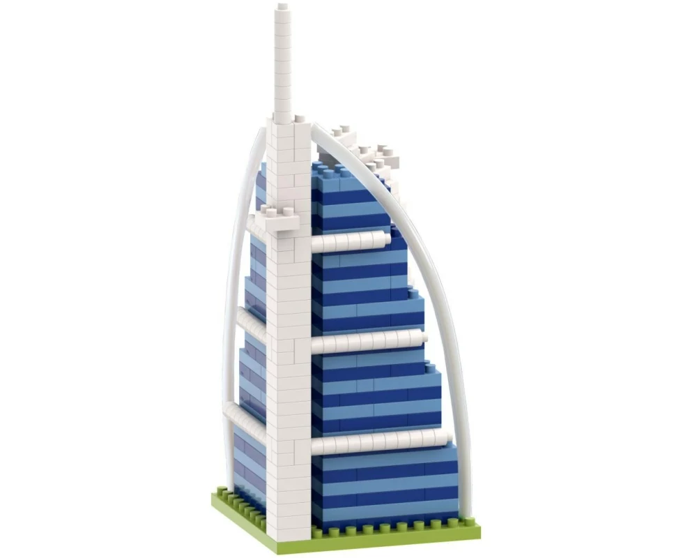 BRIXIES Bausteinmodell Burj Al Arab aus 355 Bausteinen
