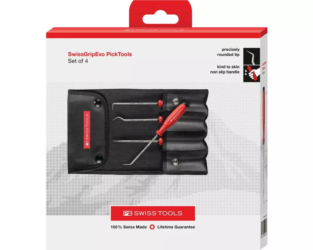 PB Swiss Tools PickTool Set PB 38681.CBB rot 4-teilig