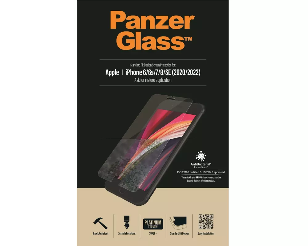 Panzerglass Displayschutz Standard Fit iPhone 6/6S/7/8/SE 2020/2022