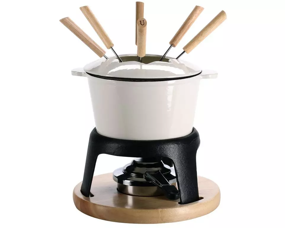 Nouvel Fleischfondue-Set Alpina, Guss, 10-teilig