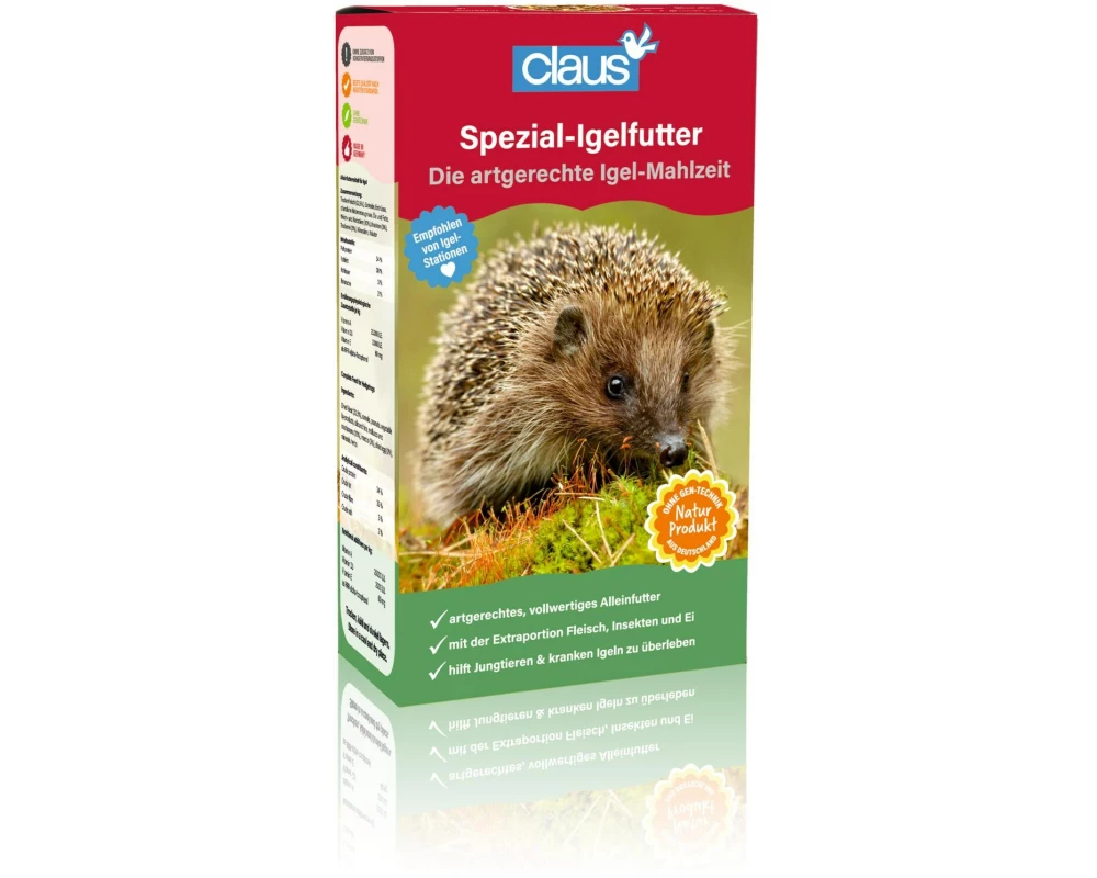 Claus Ergänzungsfuttermittel für Igel mit Fleisch