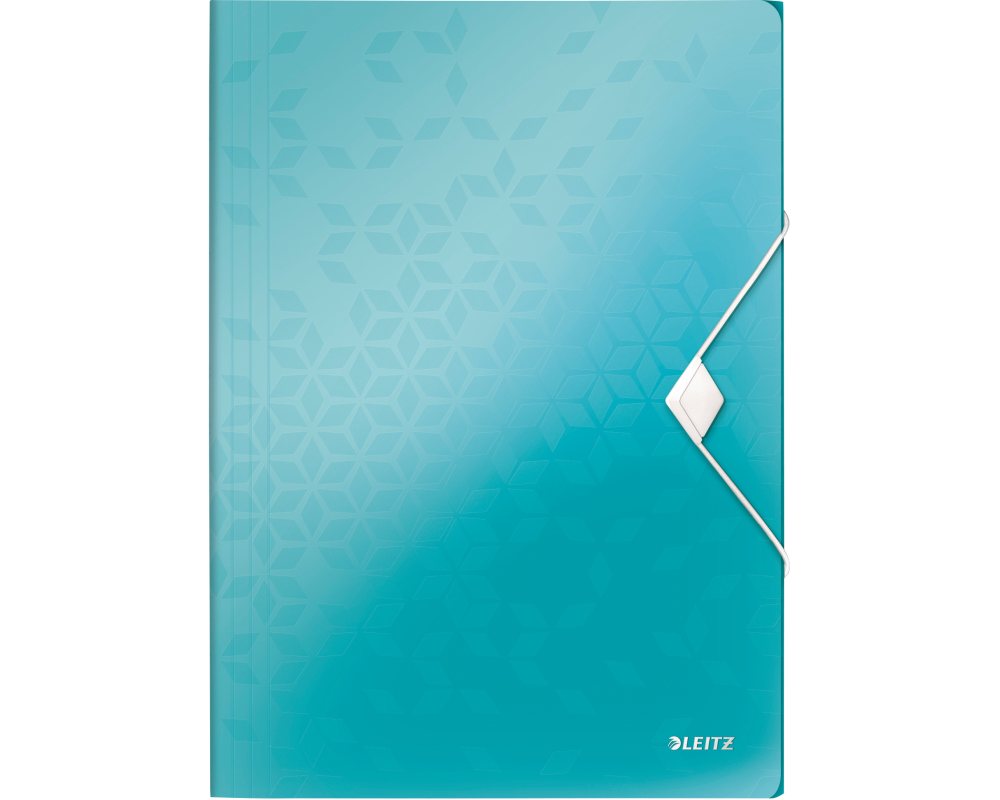LEITZ Gummibandmappe WOW A4 45990051 eisblau für 150 Blatt