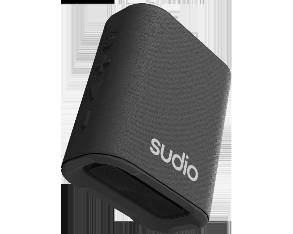 SUDIO Mini Portable Speaker S2BLK S2, Black