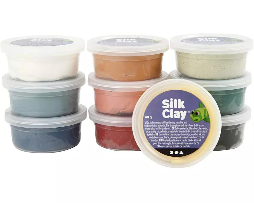 Creativ Company Modelliermasse Silk Clay dezente Farben