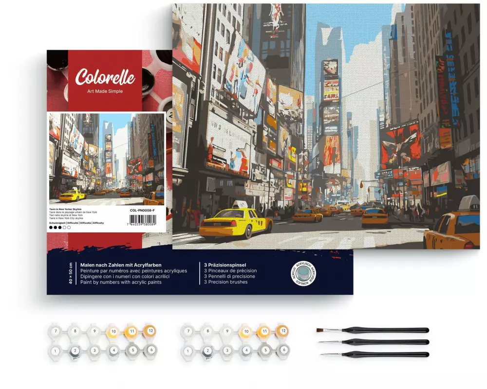 Colorelle Malen nach Zahlen Taxis in New Yorker Skyline