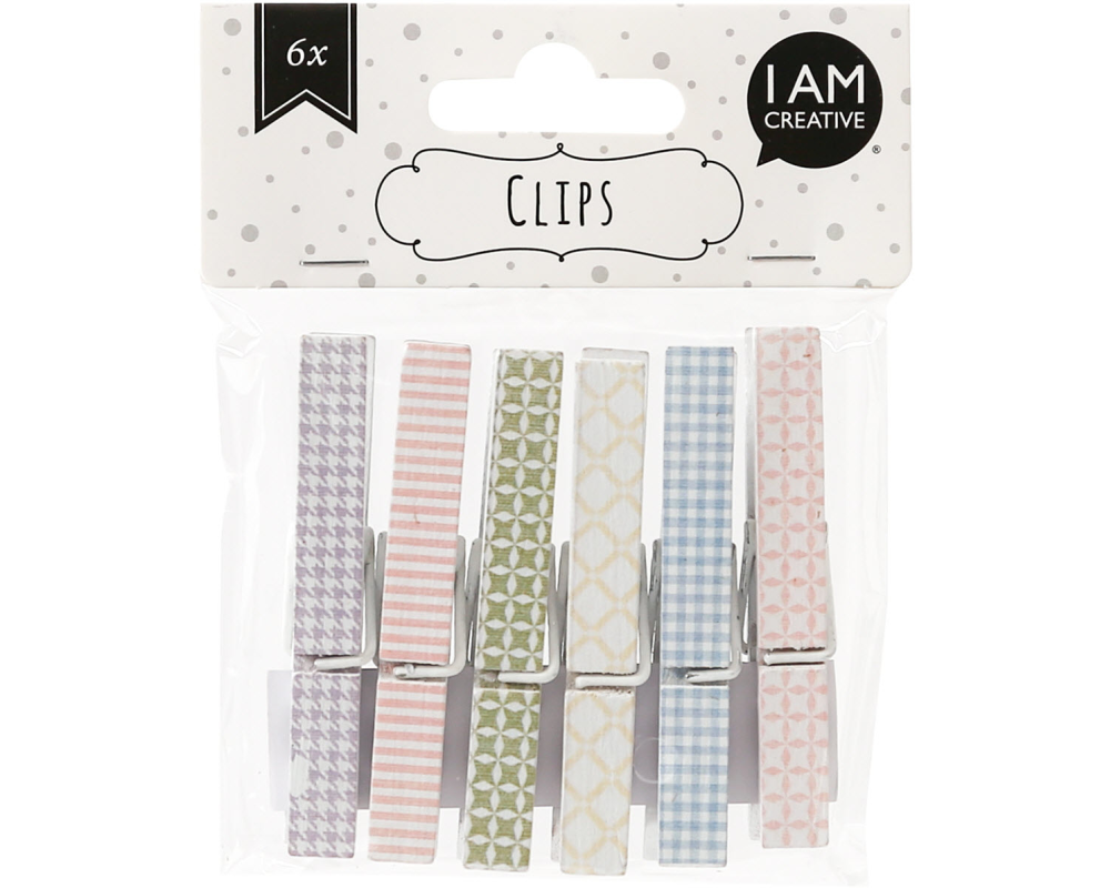 I AM CREATIVE Holzklammer IV 6105.58 6 Stück