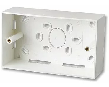 LINDY Surface wall box double UK 147x86x47 white