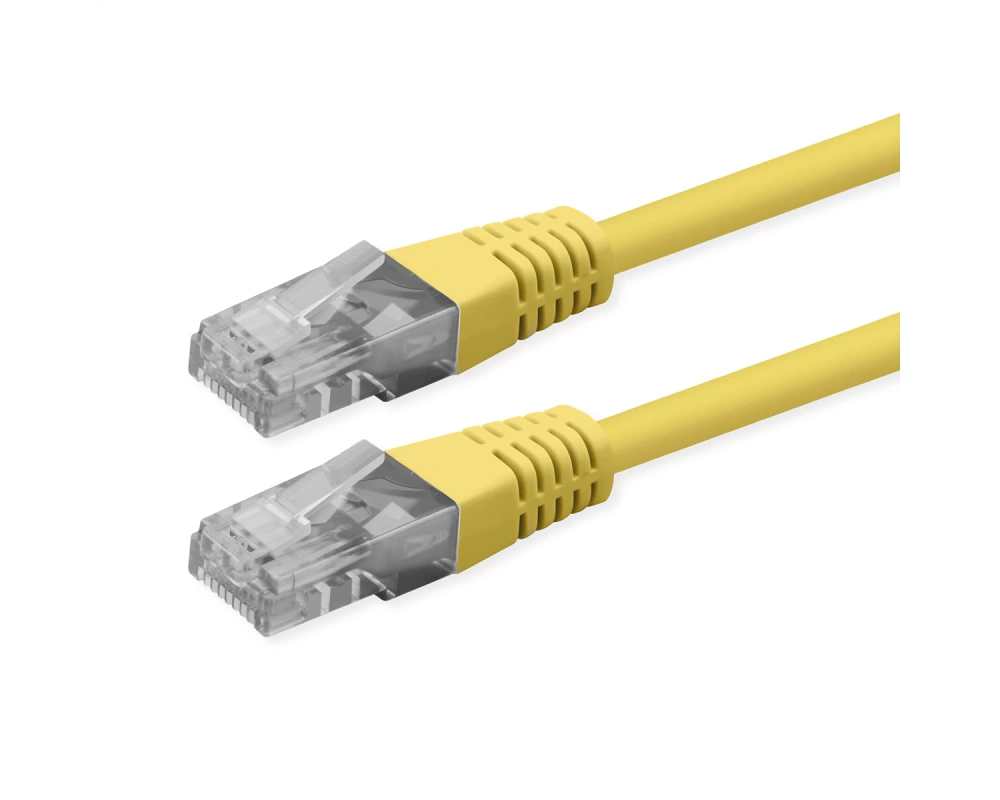 ROLINE Patchkabel Cat.6 (Class E), UTP, PoE, gelb, 0,3 m