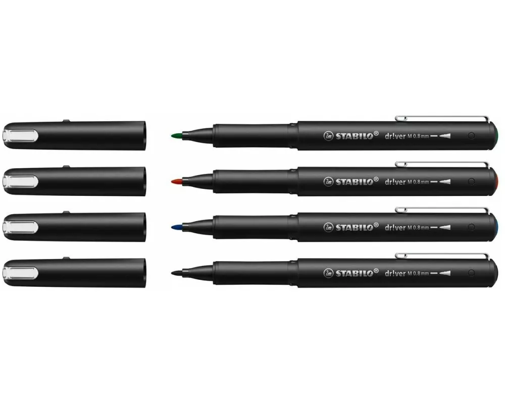 STABILO Filzstift Driver medium 0.8 mm, 4er Etui