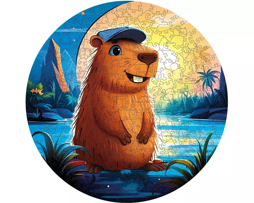 Escape Welt Holz-Puzzle Capybara