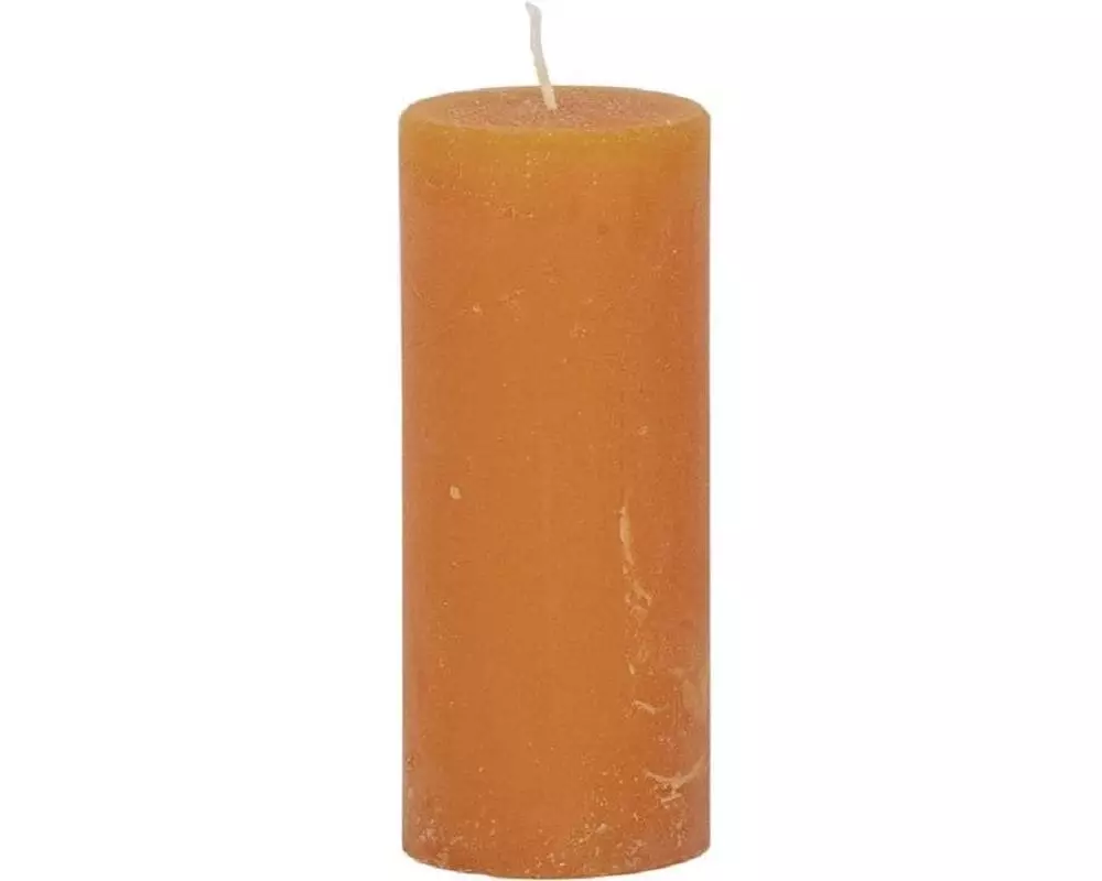 Weizenkorn Kerze Ice 12 cm x 5 cm, Mandarine, 6 Stück