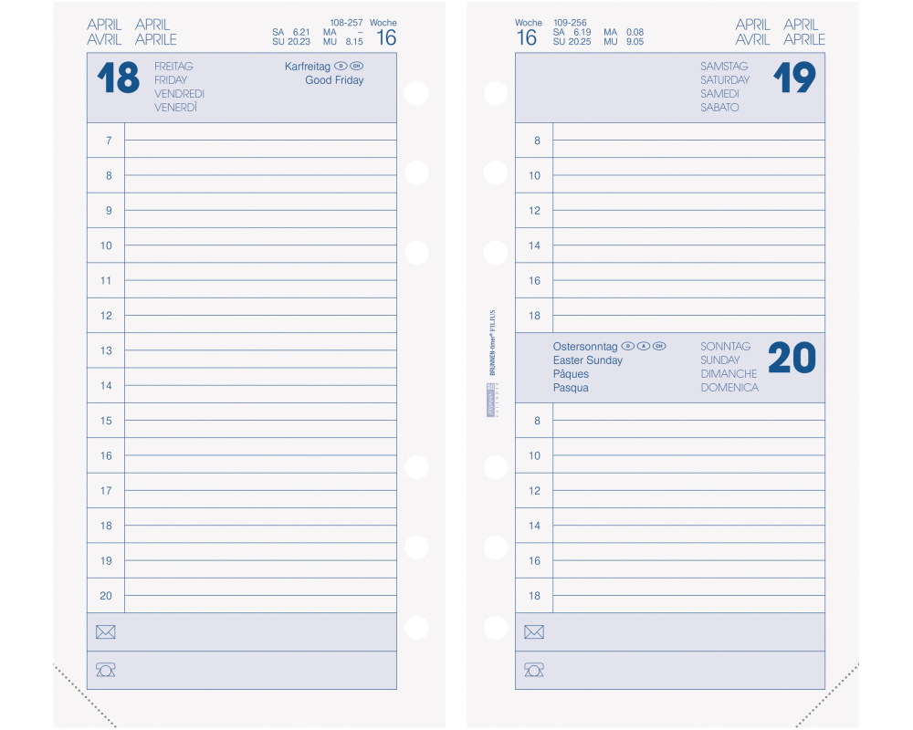 BRUNNEN Timer filius 2026 1074902006 1T/1S ML 9.3x17.2cm