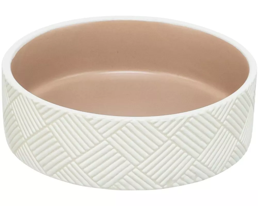 Trixie Napf Muster, Keramik, 1 l ø 18 cm, weiss/beige