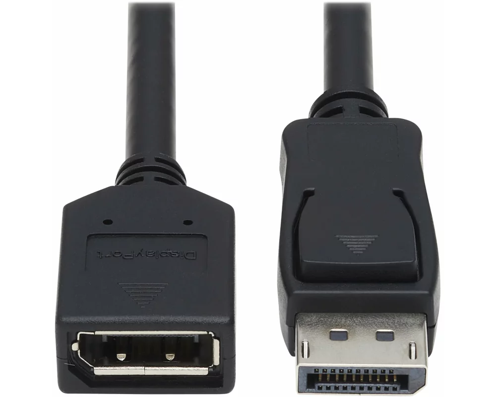 EATON TRIPPLITE DisplayPort Extension Cable with Latch, 4K, 60Hz, HDCP 2.2, M/F,10ft. 3.05m