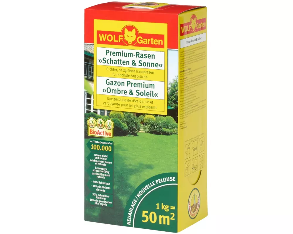 Wolf-Garten Premium-Rasen "Schatten & Sonne" LP 50 50m2
