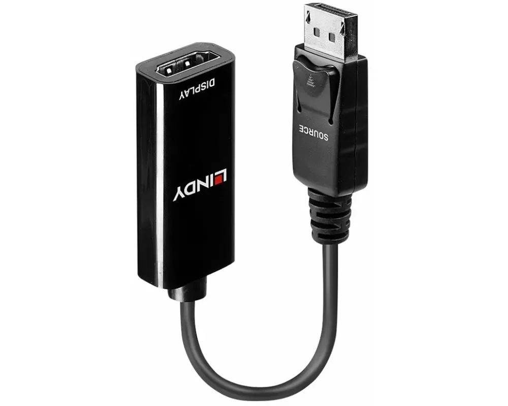 LINDY Video Cable, DP-HDMI M-F, 15cm, black, 4K30