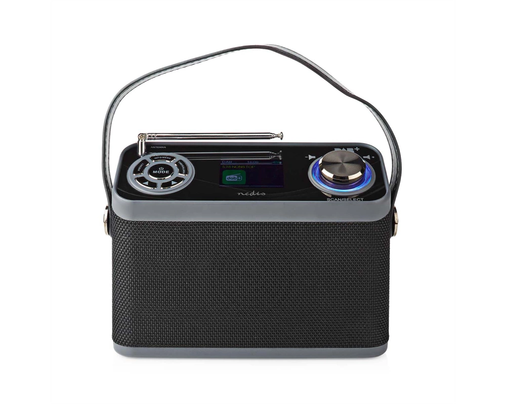 Nedis DAB+ Radio Tischradio, schwarz, Bluetooth, Akku
