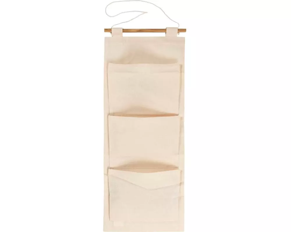 Creativ Company Organizer Taschen zum Aufhängen 75 x 30 cm, Hellnatur