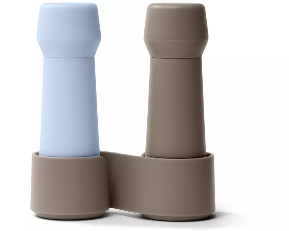 Crushgrind Gewürzmühle Amsterdam 2-er Set, 13 cm, Blau/Grau