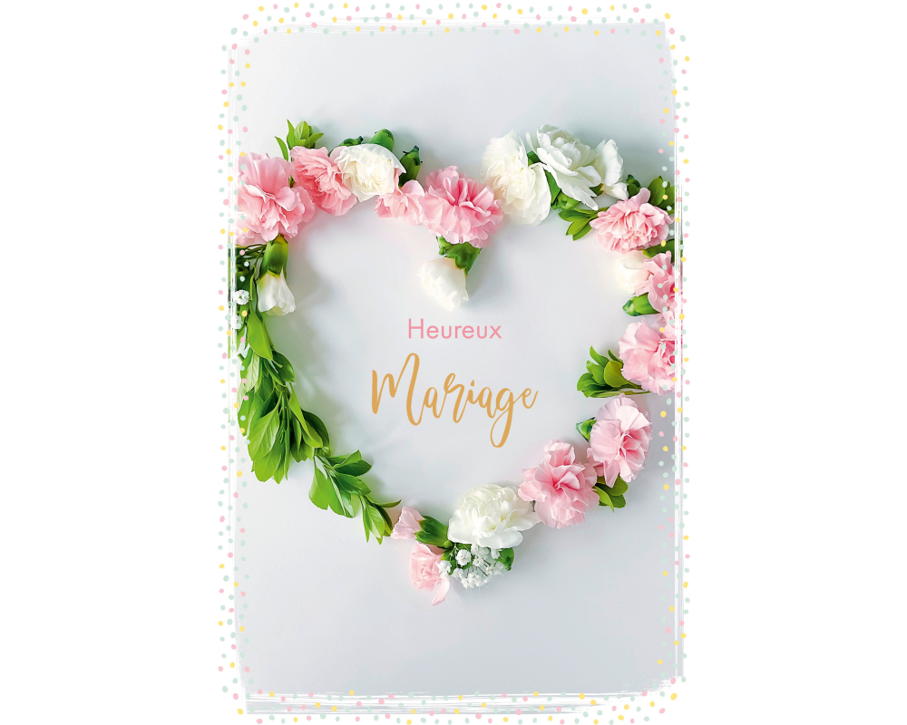 ABC Hochzeitskarte FR B6 53110 Blütenherz