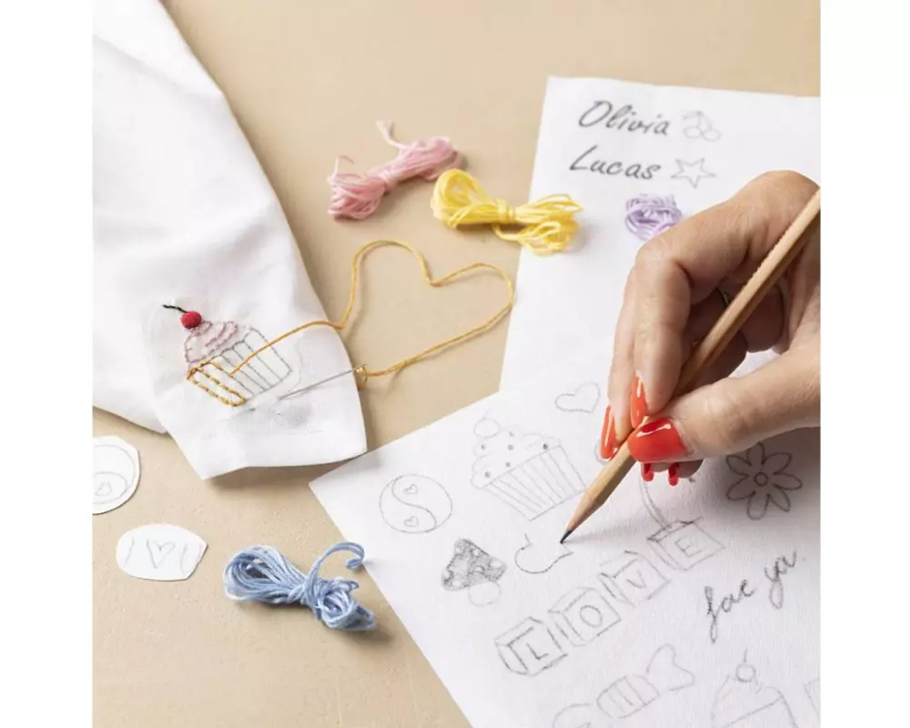 Creativ Company Wasserlösliche Stickvliese A5, Weiss, 8 Bätter