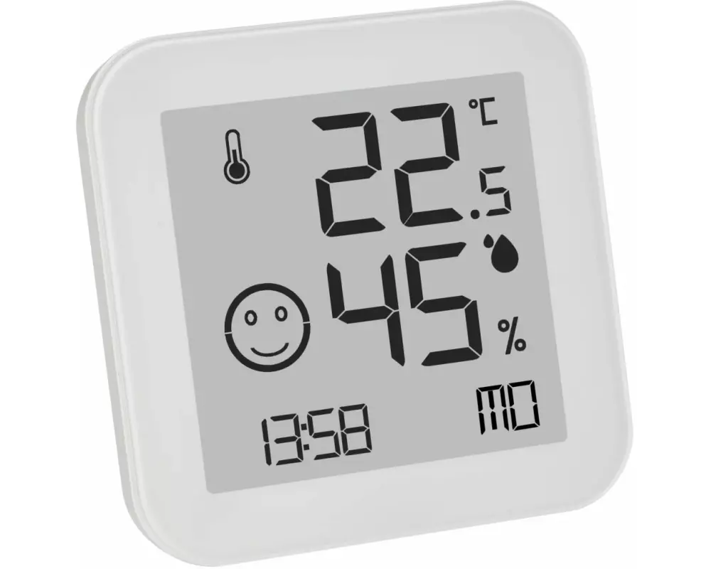 TFA Dostmann Thermo-/Hygrometer Digital, Black & White, Weiss