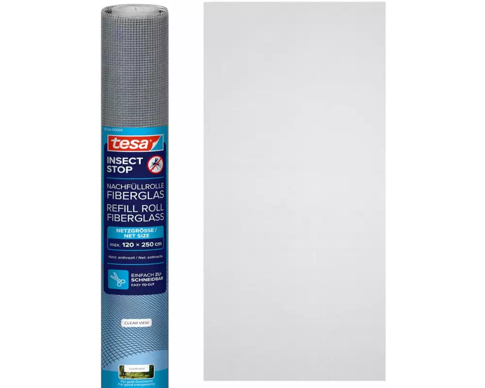 tesa Ersatzgewebe Fiberglasgewebe Anthrazit 1.2 x 2.5 m