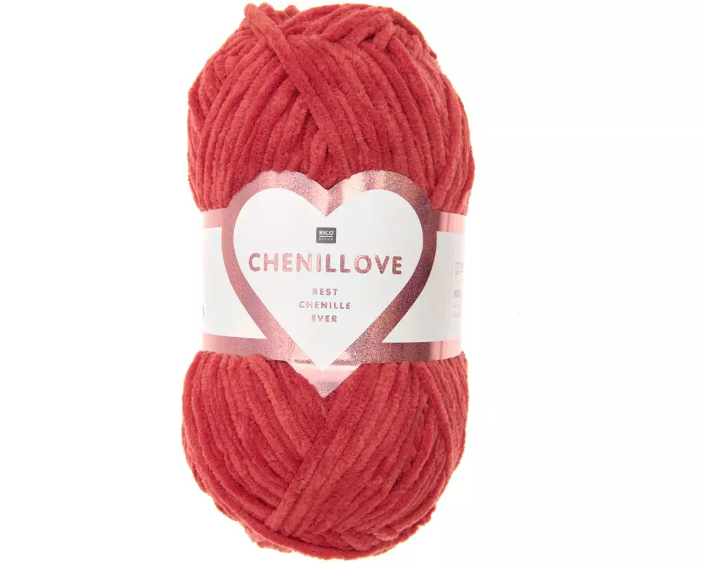Rico Design Wolle Chenillove 100 g, Rot