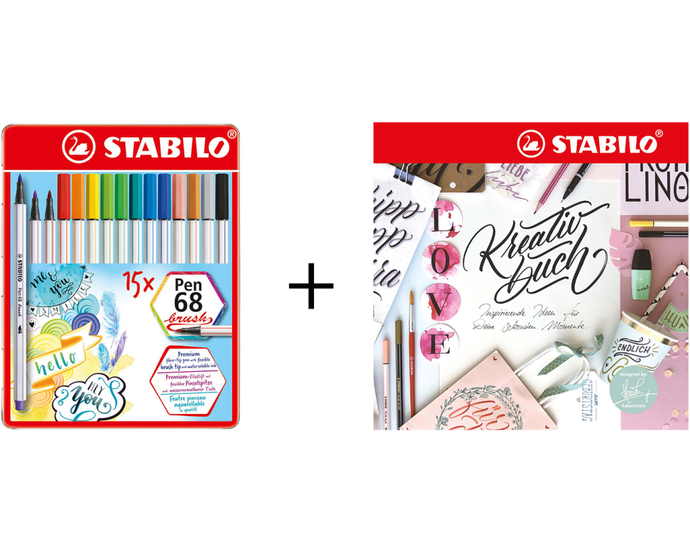 STABILO Fasermaler Pen 68 Brush 105683215 Creative Bundle