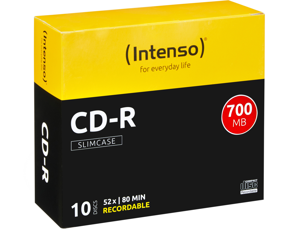 INTENSO CD-R Slim 80MIN/700MB 1001622 52X 10 Pcs
