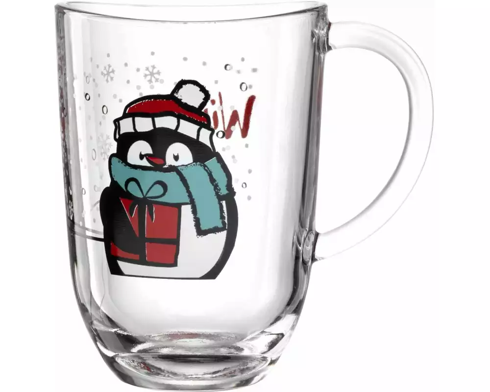 Leonardo Tasse Capanna Pinguin 380 ml, 1 Stück, Transparent