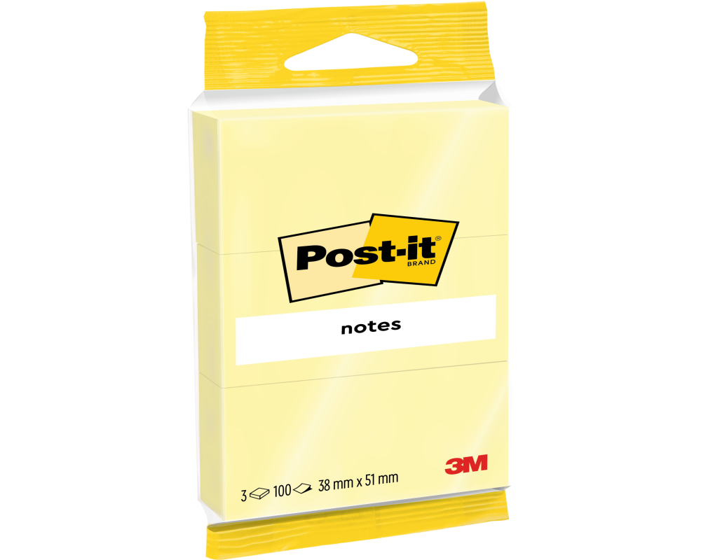 POST-IT Notes 38×51mm 6810 gelb 3x100 Blatt