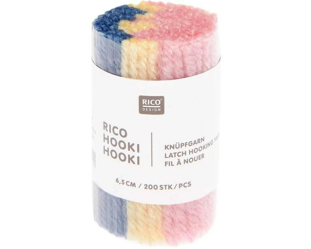 Rico Design Rico Hooki Hooki Knüpfgarn, marmoriert Rosa