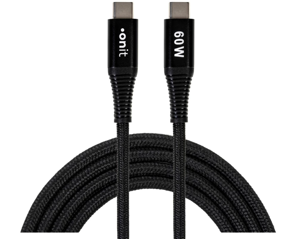 onit USB 3.0-Kabel USB-C - USB-C 0.3 m, Schwarz