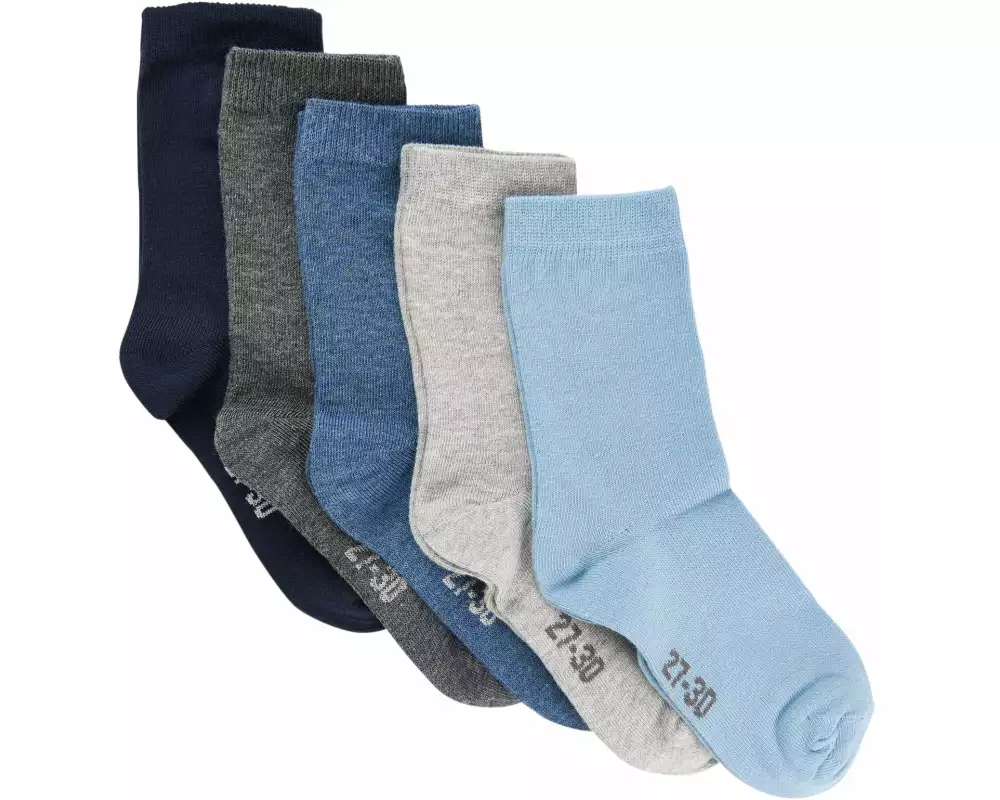 minymo Socken Uni 5er Set Dark Navy Gr. 31 - 34