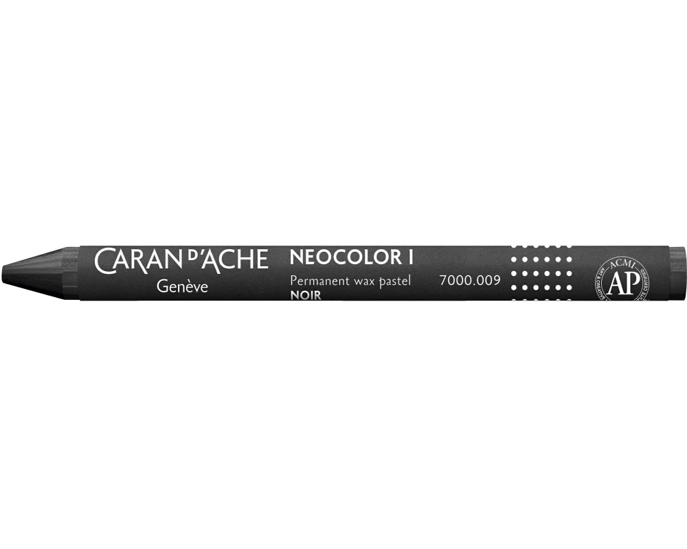 Caran d'Ache Wachsmalstifte Neocolor 1 wasserfest Schwarz