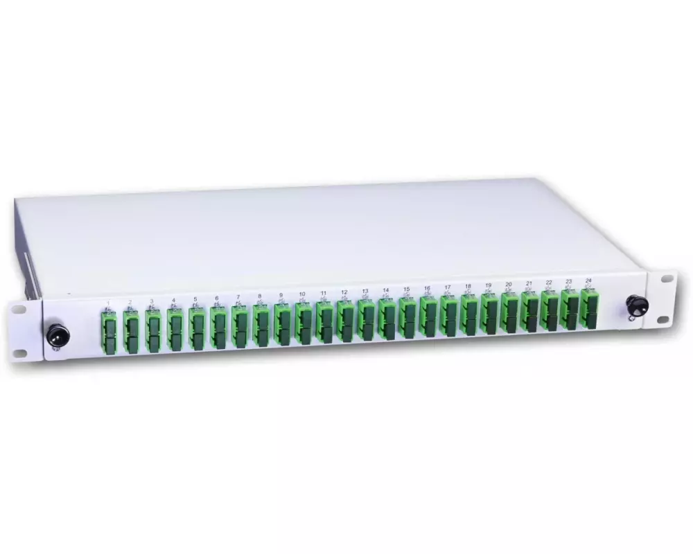 Lightwin Spleissbox 48 Fasern, 24x DSC/APC SM, 9/125µm OS2 Pigtail