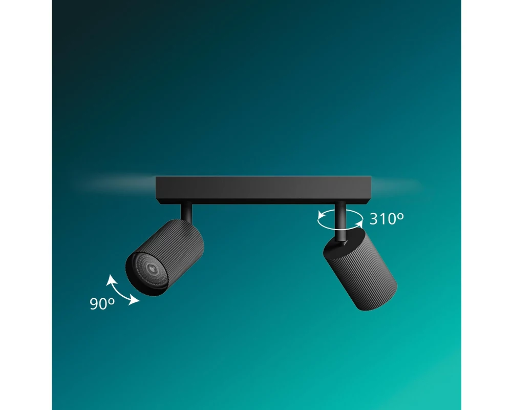 Philips Philips Wyatt Aufbauspot 1er ohne Leuchtmittel GU10, schwarz