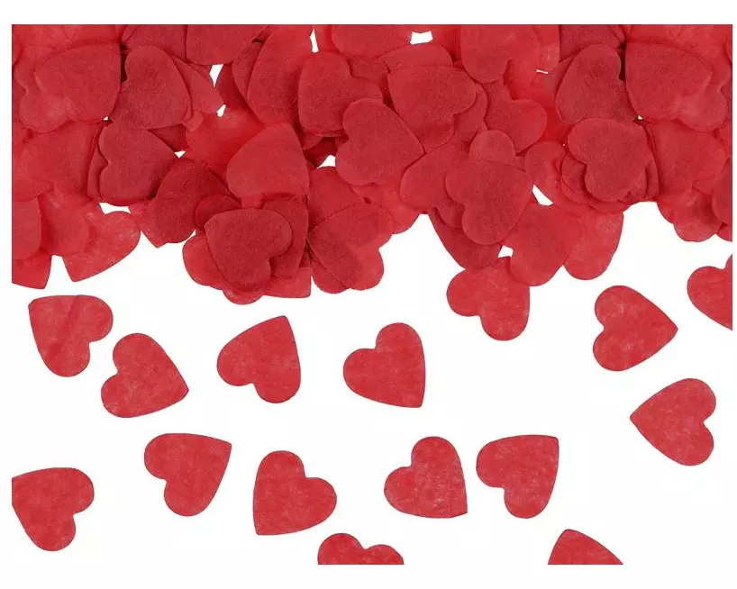 Partydeco PartyDeco Konfetti-Herzen Rot Papier Rot 1.6 cm