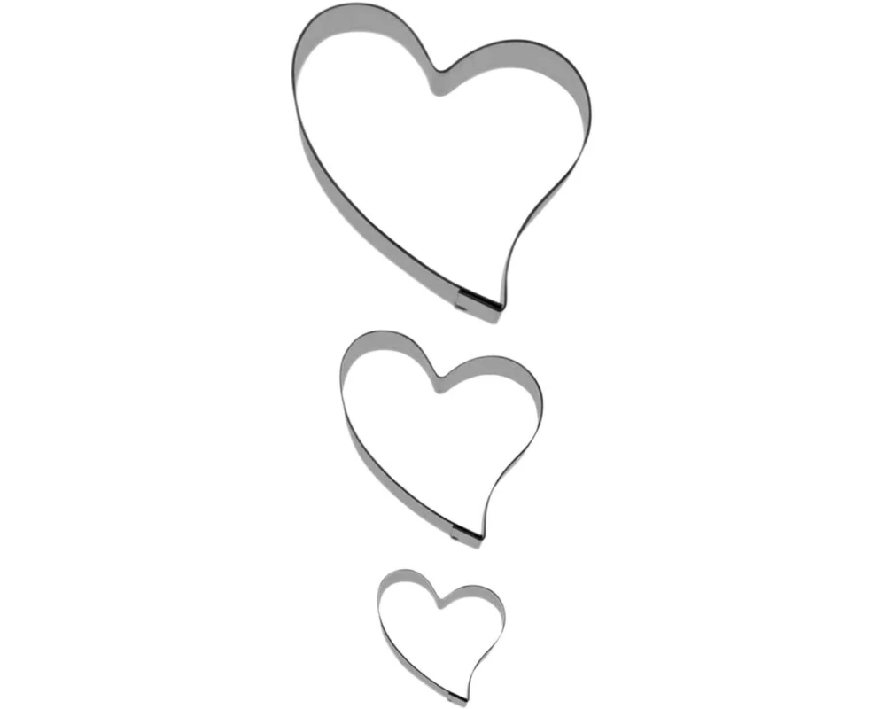 Städter Guetzli-Ausstecher Liebe, 3-teiliges Set