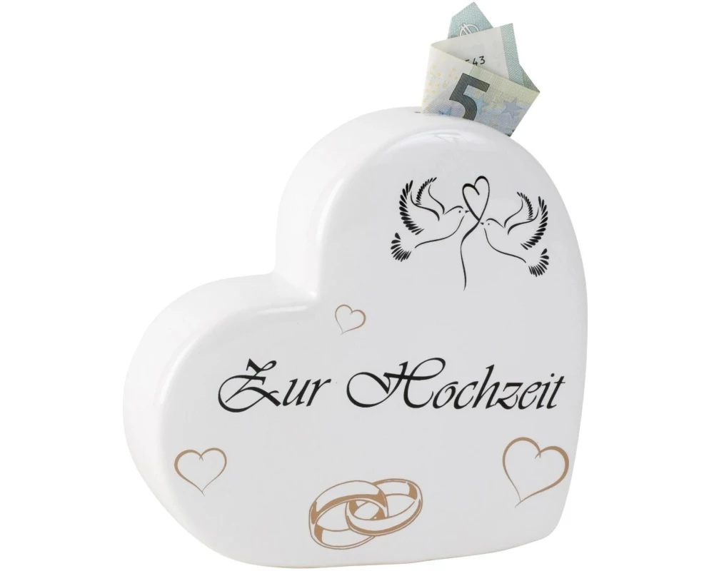Trendcompany Spardose Hochzeit Herz