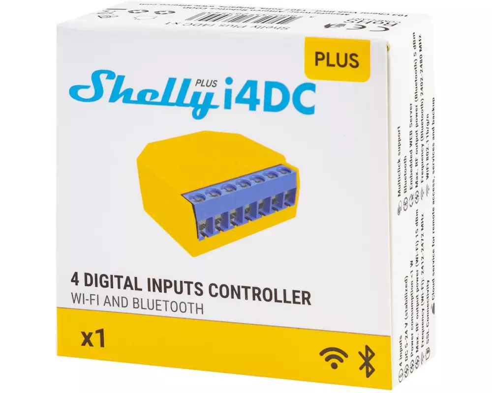 Shelly WLAN-Tasterschnittstelle Shelly Plus I4 DC