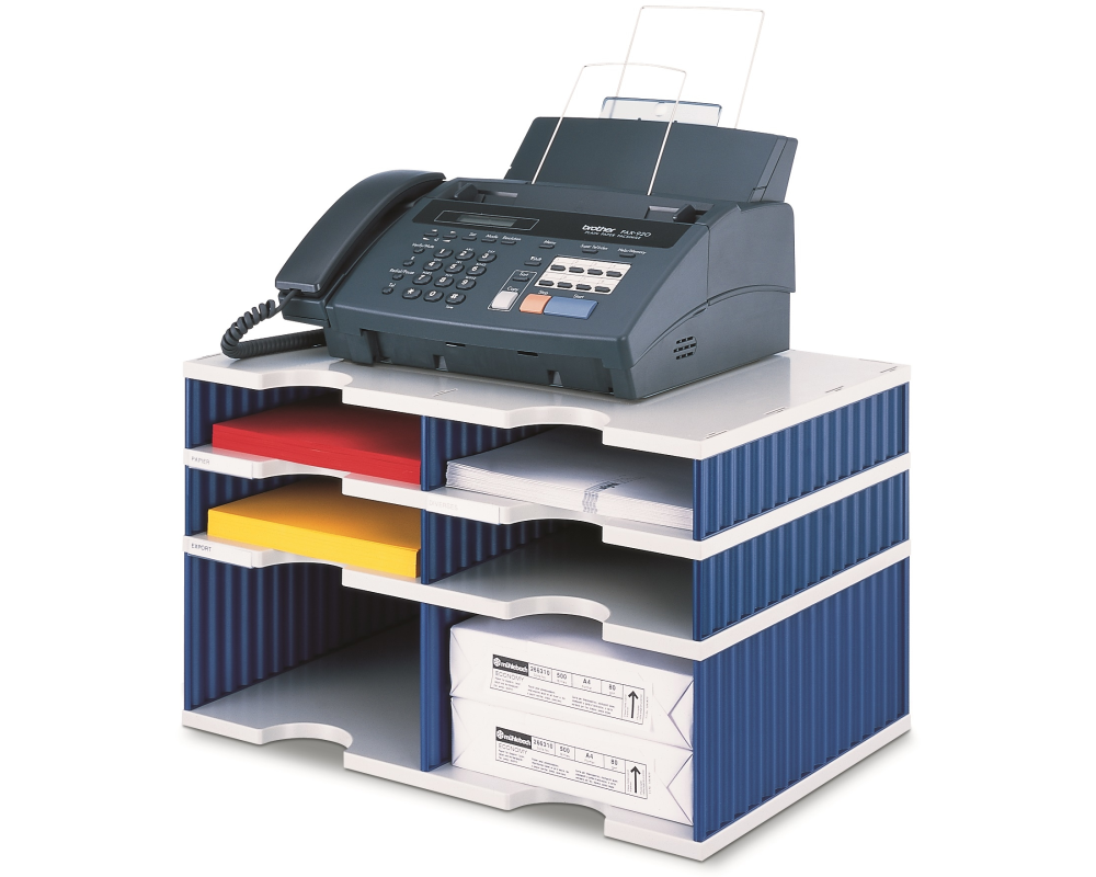 STYRO Schubladenbox Duo grau/blau 268-2022211.38 6 Fächer