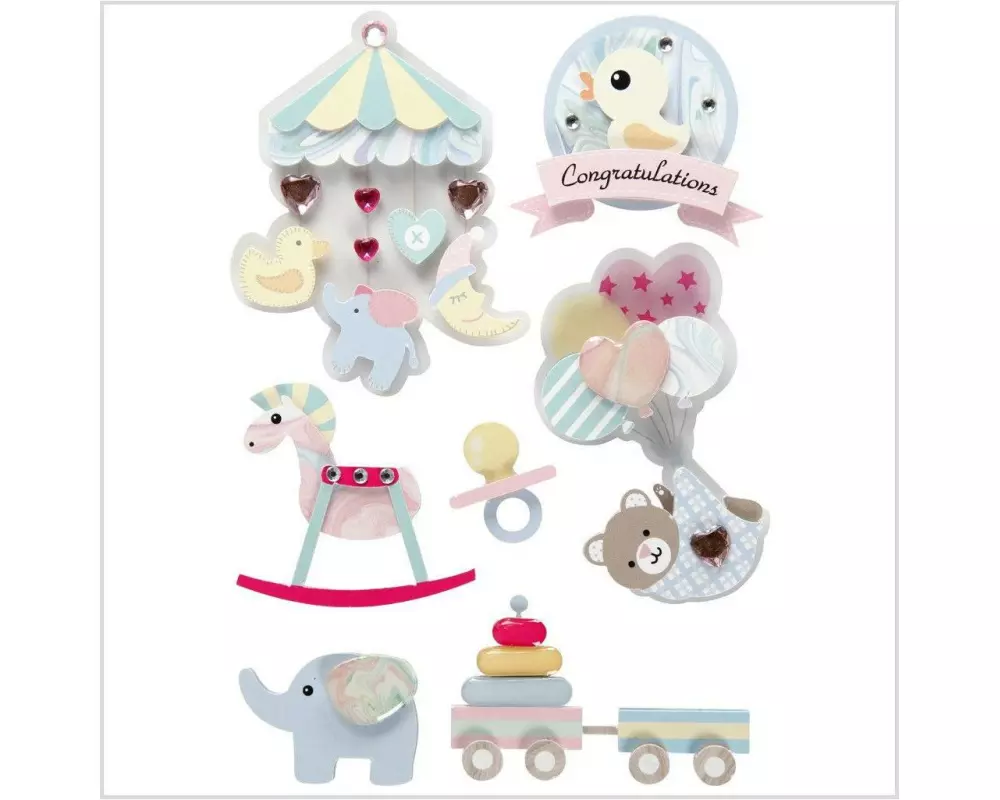 Creativ Company 3D-Sticker Baby 8 Stück