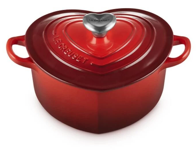 Le Creuset Herz-Bräter Ø 20 cm, Kirschrot