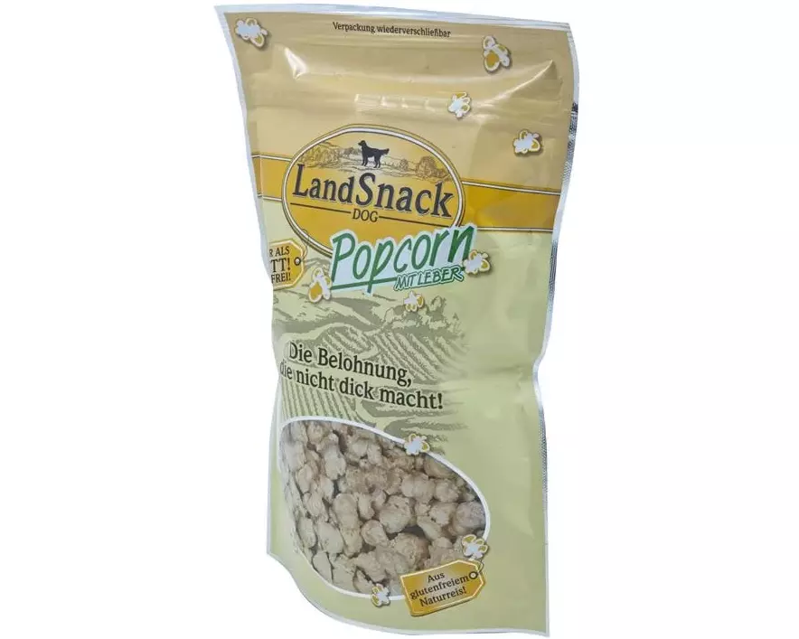 LandSnack Snack Dog Popcorn mit Leber, 100g