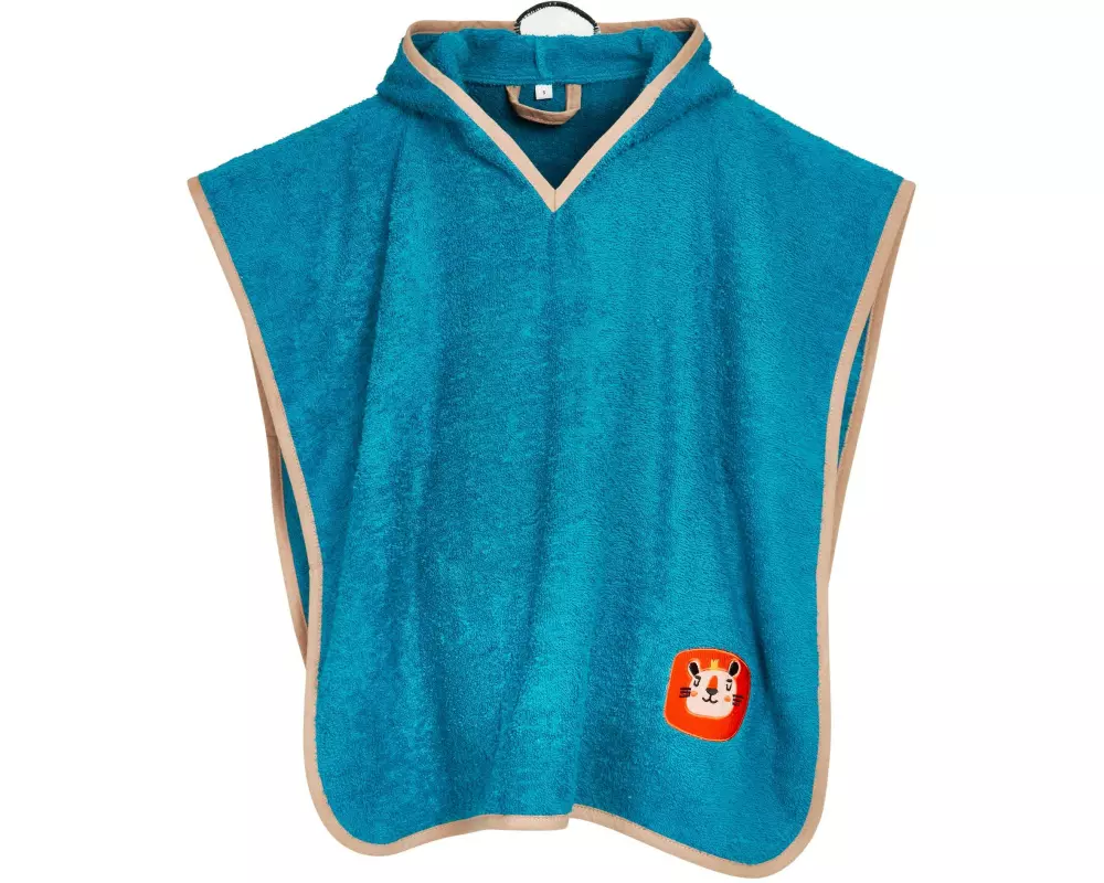 Playshoes Frottee-Poncho Hai S, Petrol