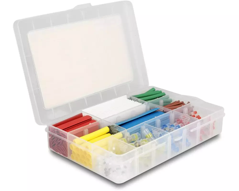 Delock Schrumpfschlauch 308-teilig Sortimentsbox, Mehrfarbig